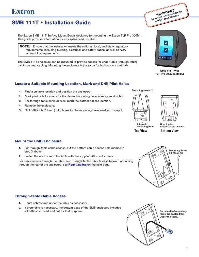 Extron electronics SMB 111T User manual