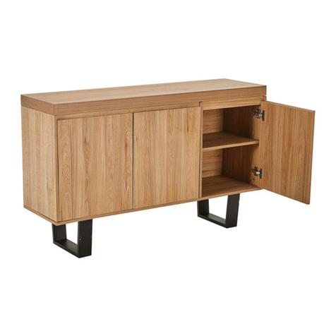 fantastic furniture Bridge Buffet 3 Door Mk2 Oak manual