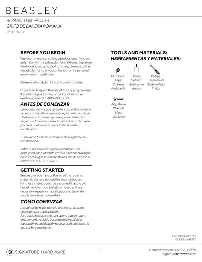 Signature Hardware BEASLEY 948675 User manual Signature Hardware BEASLEY 948675 User manual