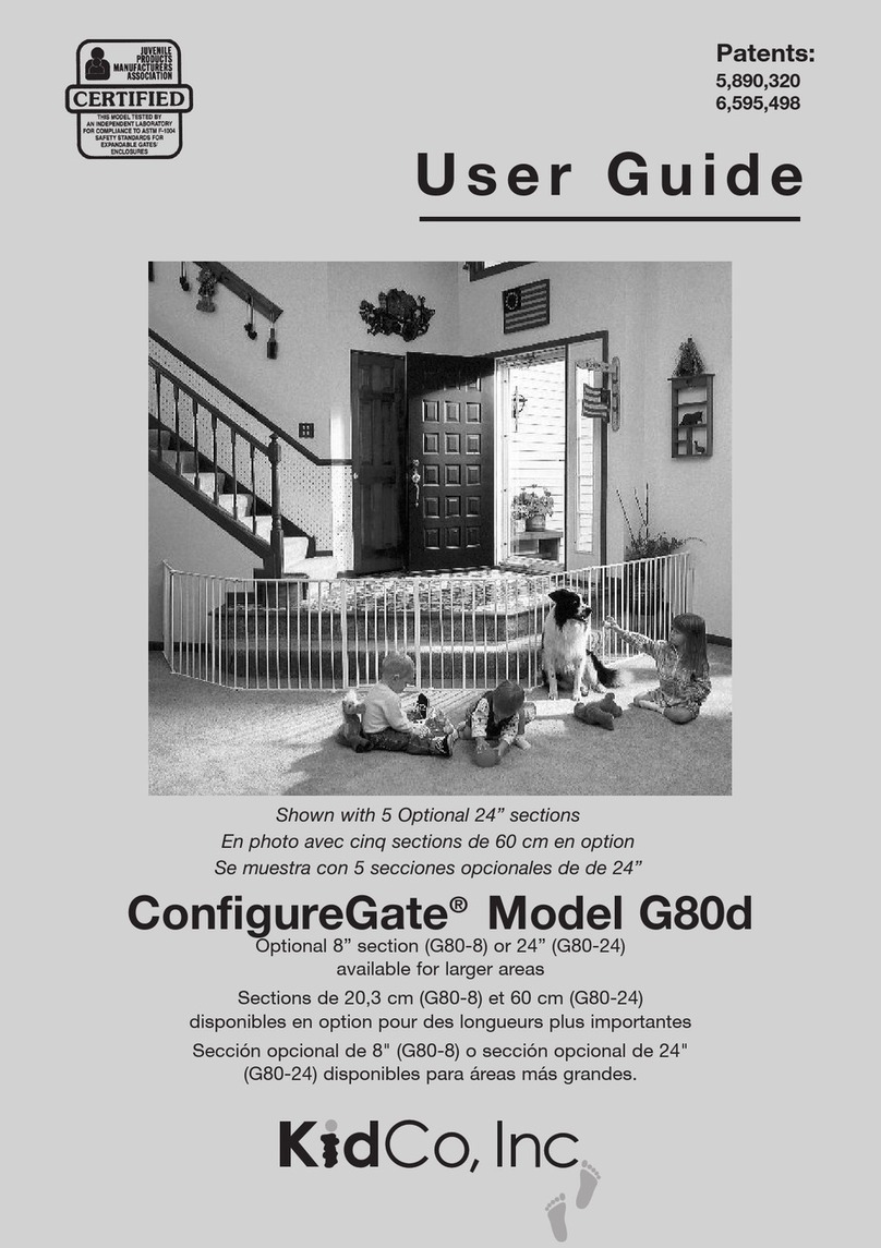 GSC KidCo ConfigureGate G80d User manual
