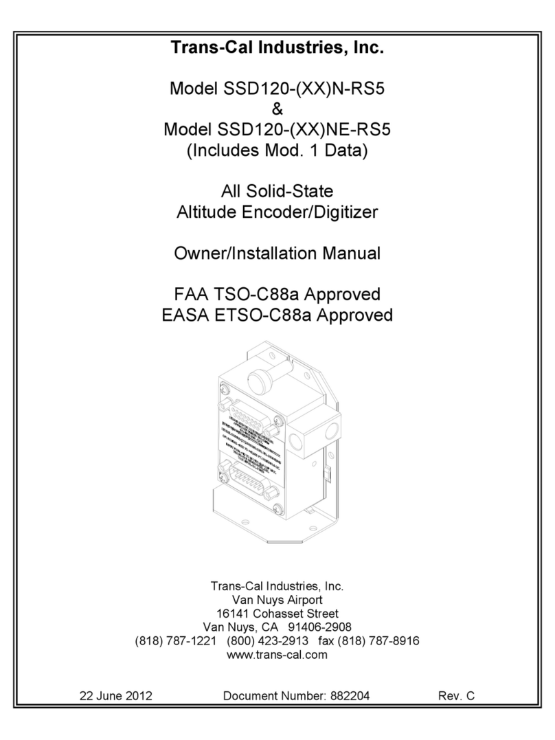 Trans-Cal SSD120-N-RS5 Quick start guide