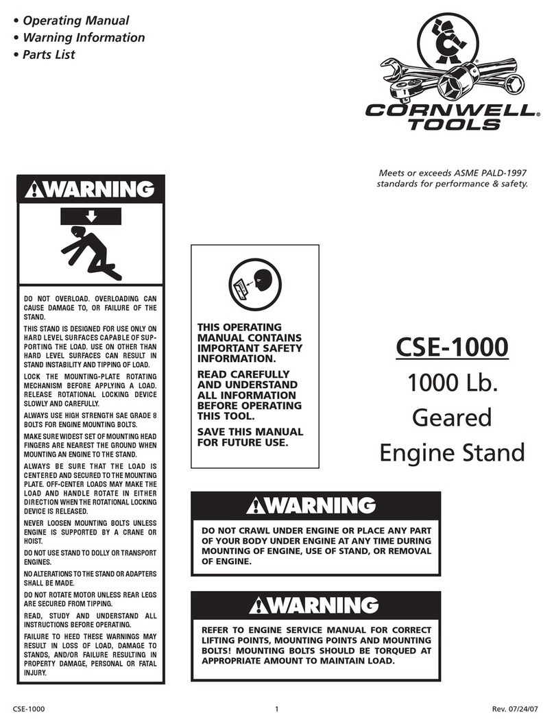 Cornwell Tools CSE-1000 operating manual