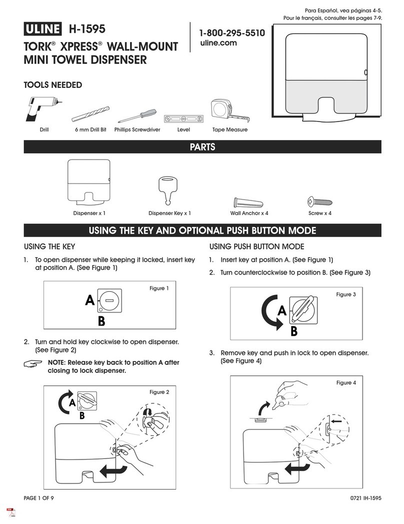 U-Line TORK XPRESS H-1595 User manual U-Line TORK XPRESS H-1595 User manual