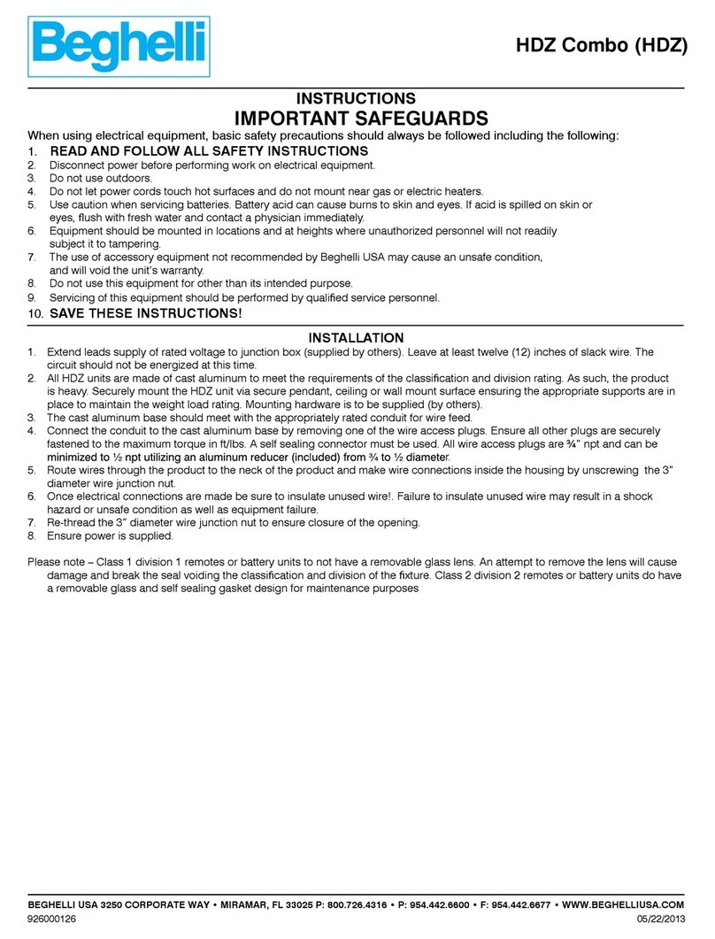 Beghelli HDZ Combo User manual