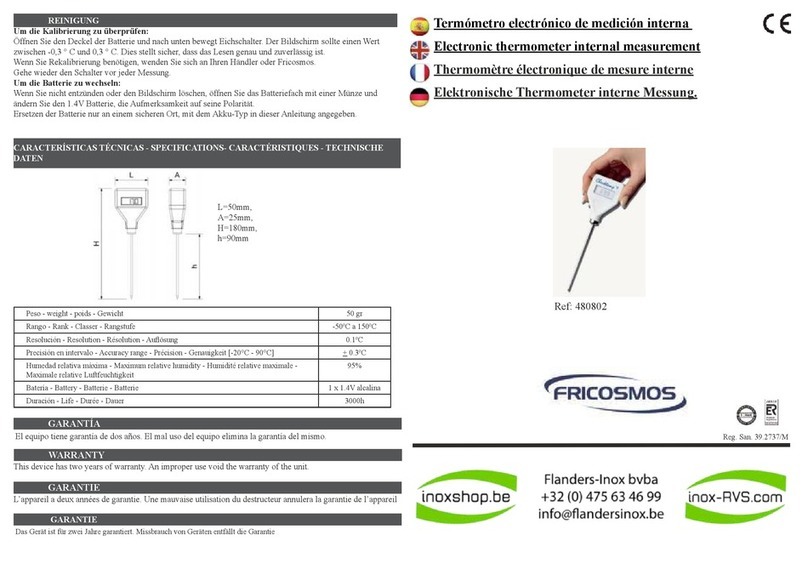 Fricosmos 480802 quick start guide