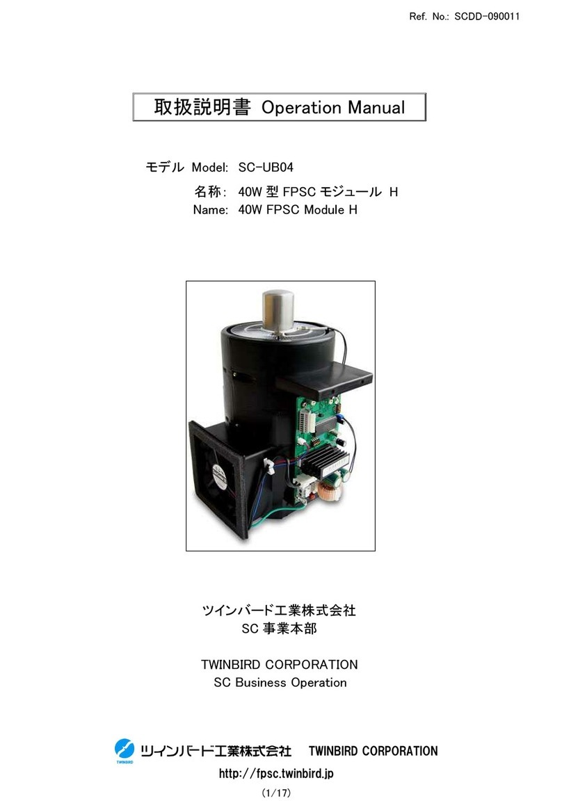 TWINBIRD SC-UB04 Operation manual