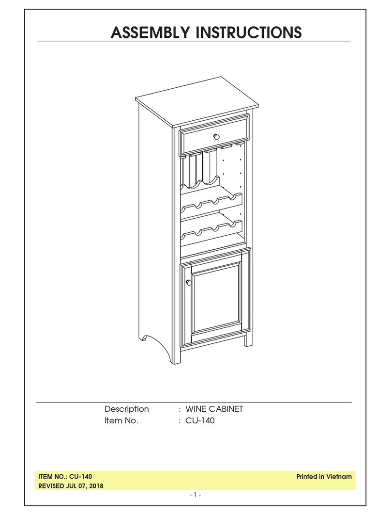 Whitewood Furniture CU-140 Assembly instructions Whitewood Furniture CU-140 Assembly instructions