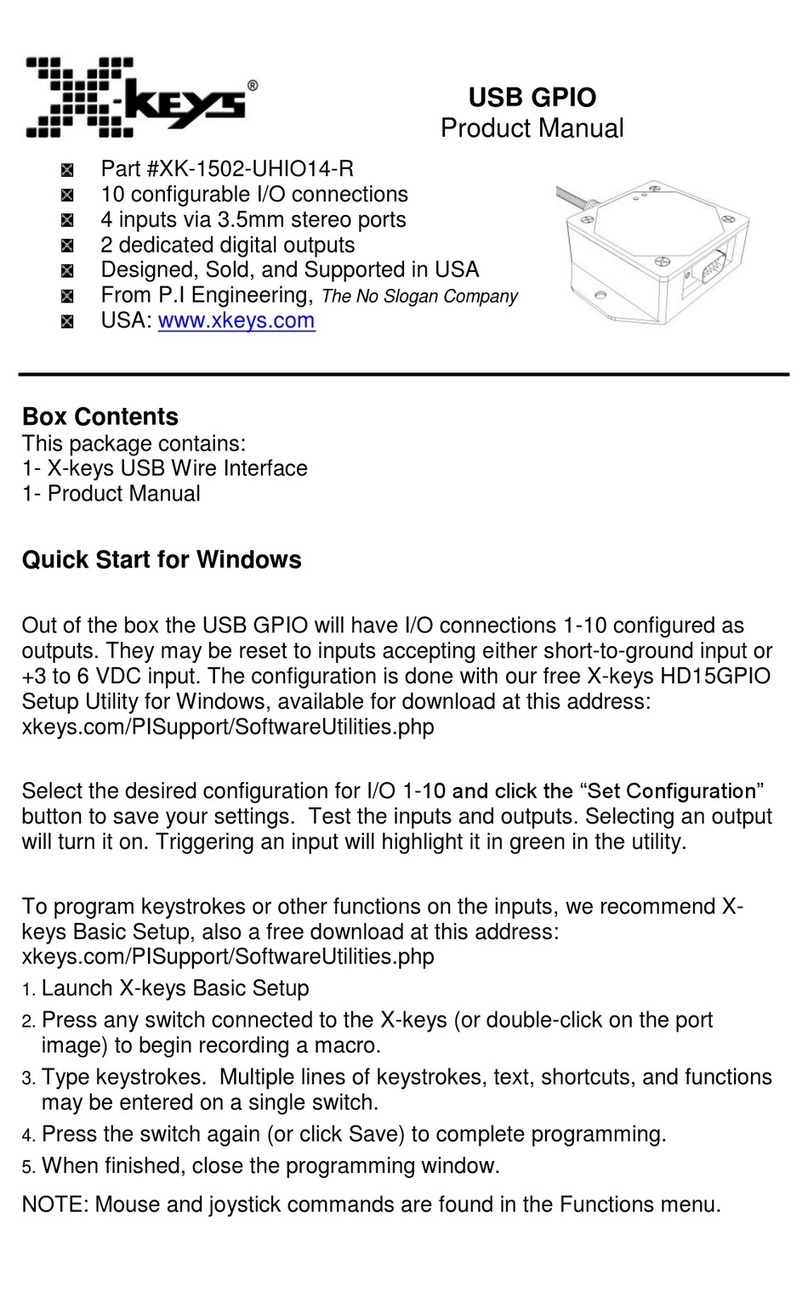 X-keys USB GPIO User manual