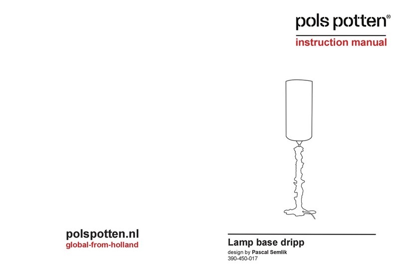 pols potten Lamp base dripp User manual pols potten Lamp base dripp User manual