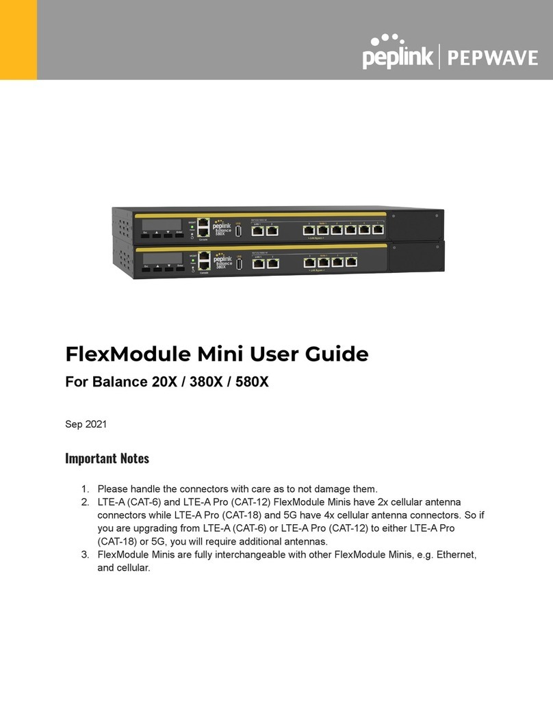 peplink PEPWAVE FlexModule Mini User manual peplink PEPWAVE FlexModule Mini User manual