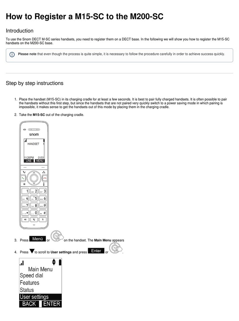 Snom M-SC Series How to register