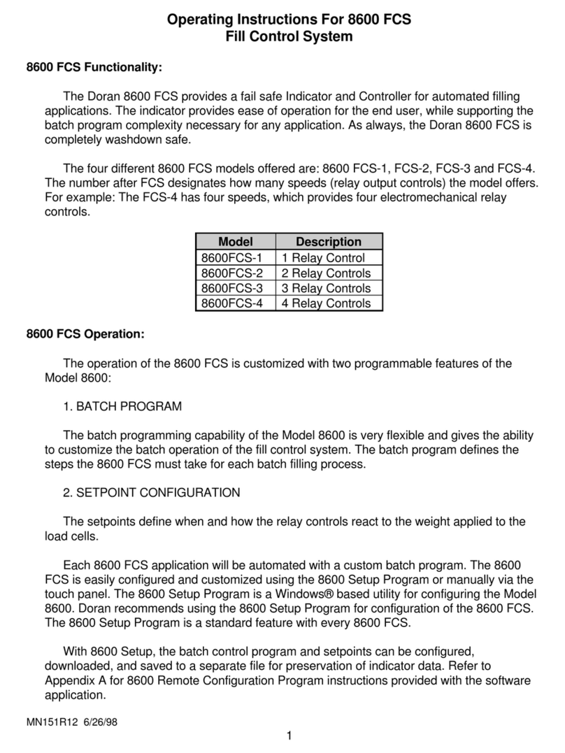 Doran 8600 FCS User manual
