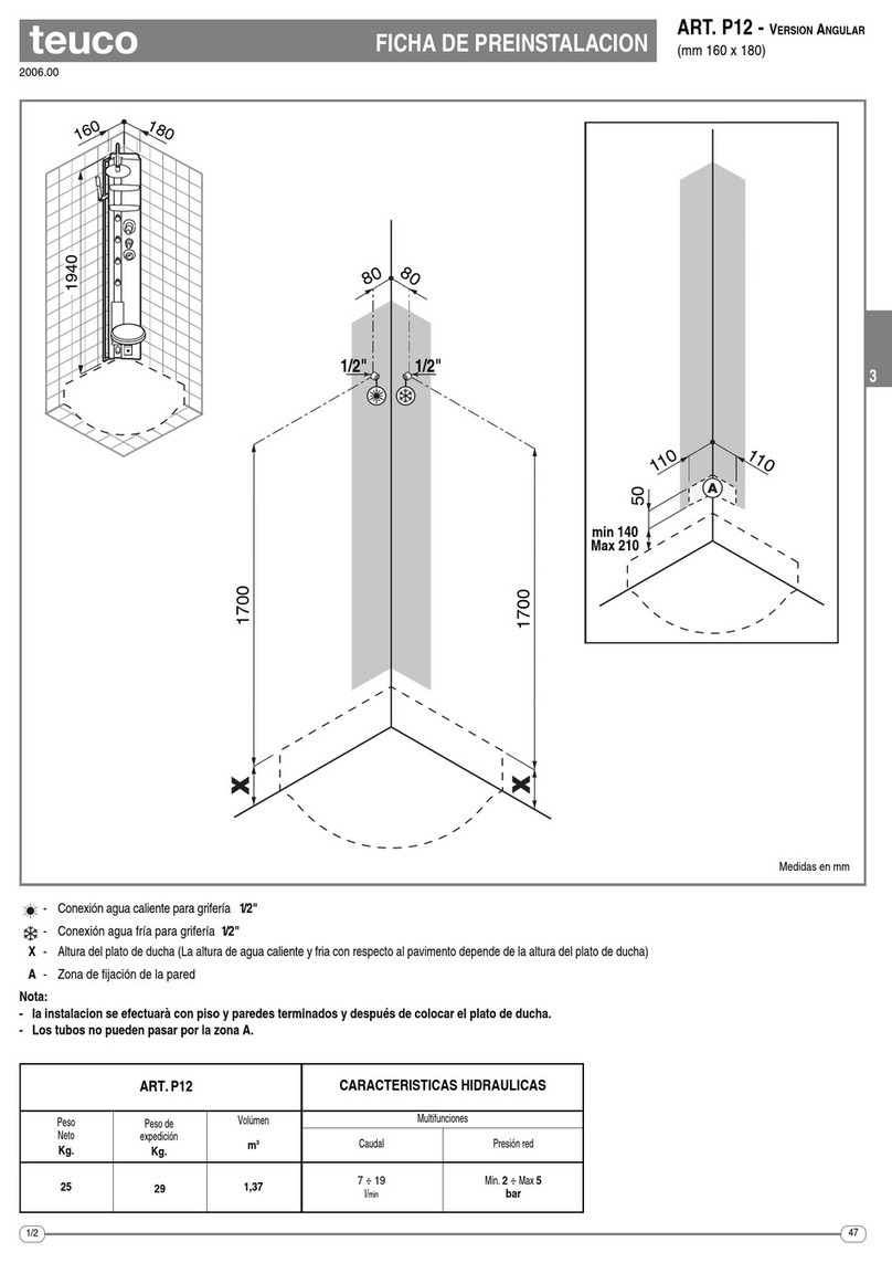 Teuco P12 Assembly instructions