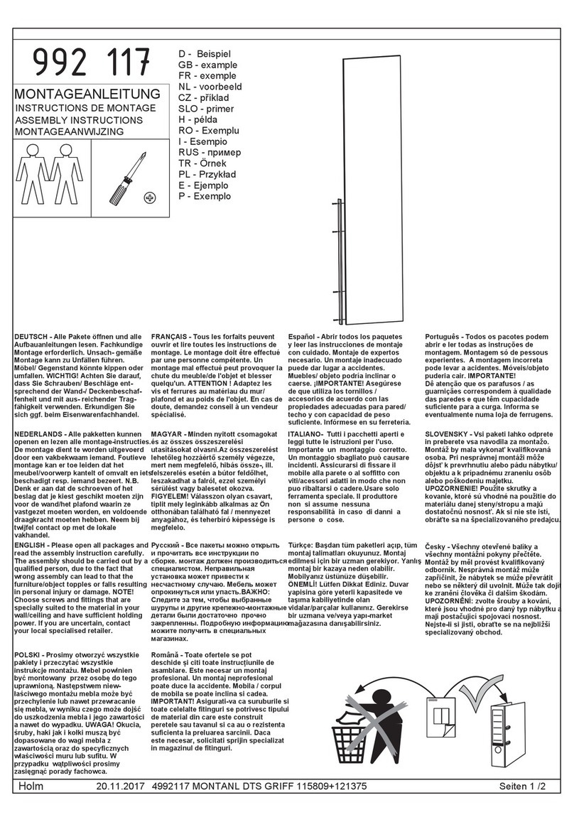 Holm 992 117 Assembly instructions
