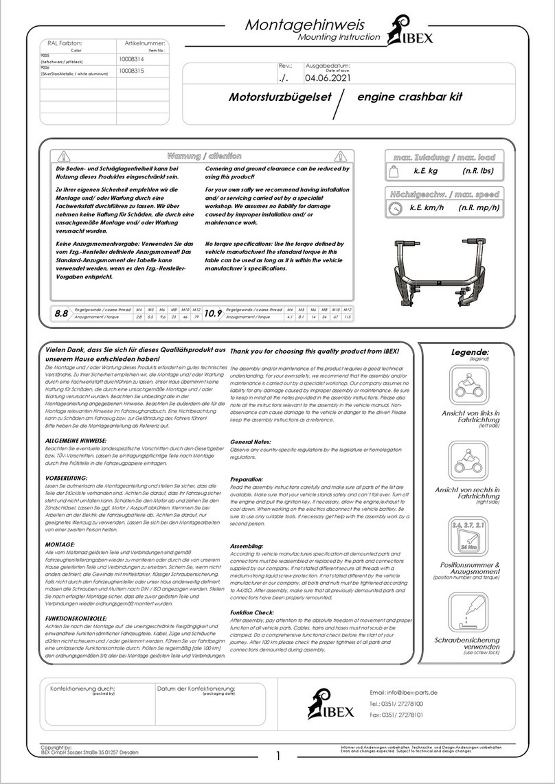 IBEX 9005 Mounting instruction