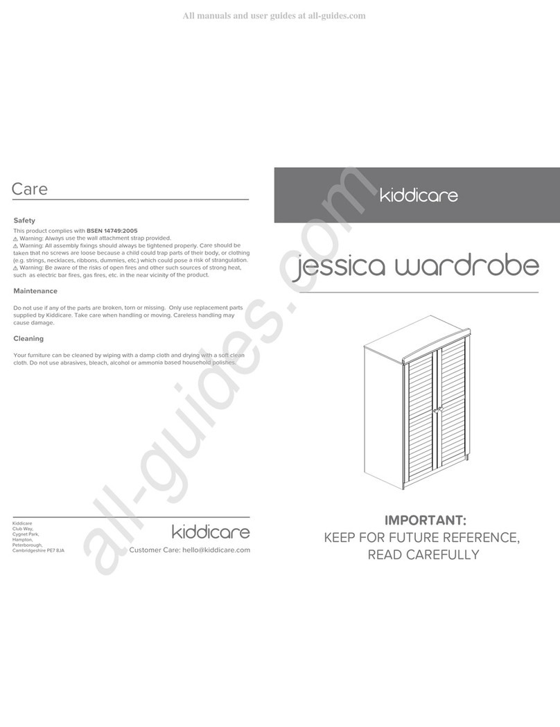 Kiddicare Jessica Wardrobe User manual Kiddicare Jessica Wardrobe User manual