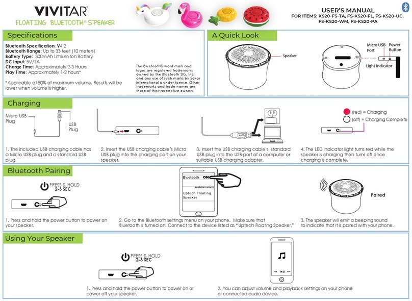 Vivitar KS20-FS-TA User manual