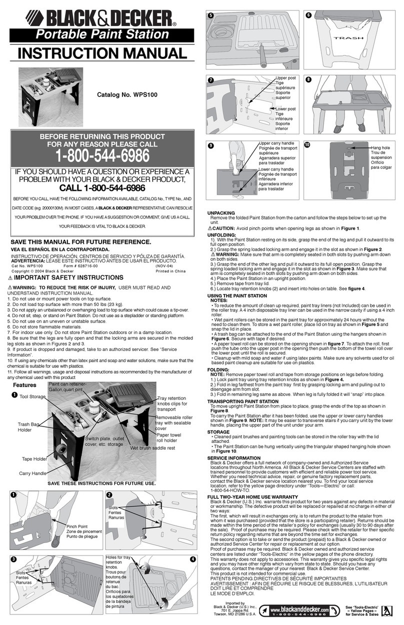 Black & Decker WPS100 instruction manual