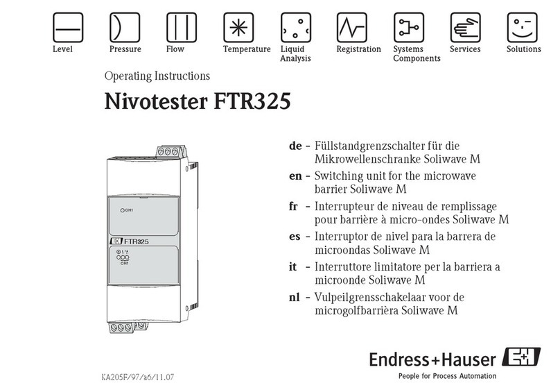 Endress+Hauser Nivotester FTR325 operating instructions Endress+Hauser Nivotester FTR325 operating instructions