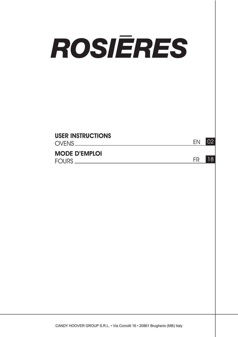 CANDY HOOVER ROSIERES User manual
