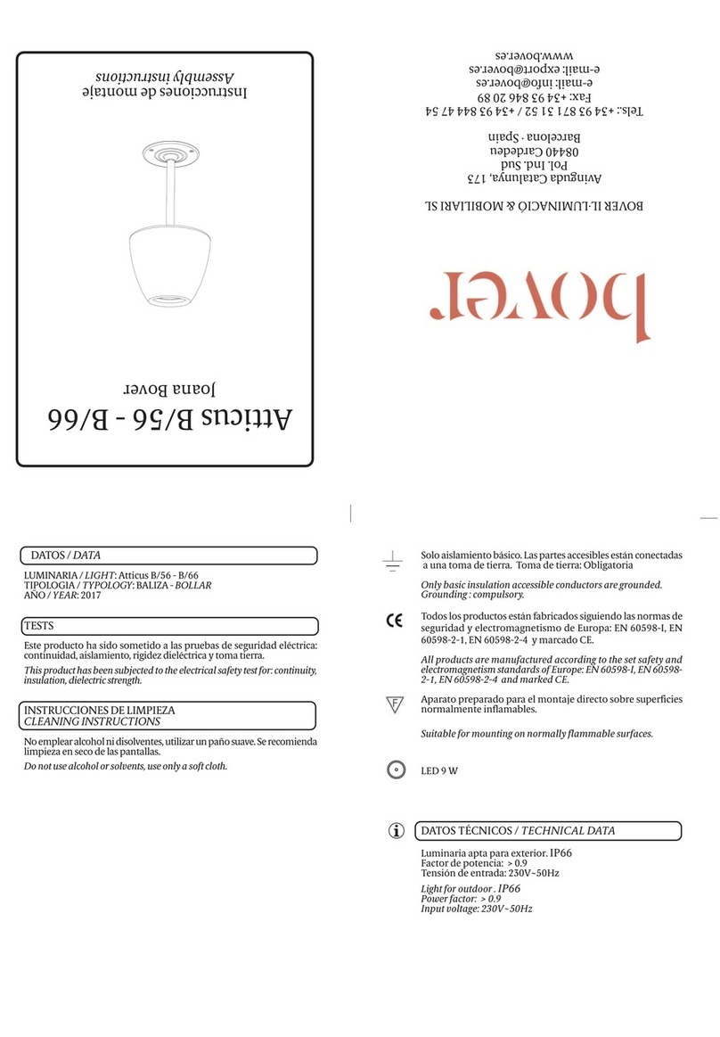 bover Atticus B/56 Assembly instructions