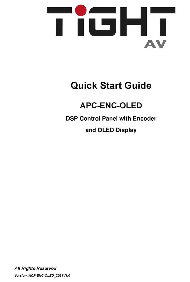 TiGHT AV APC-ENC-OLED quick start guide