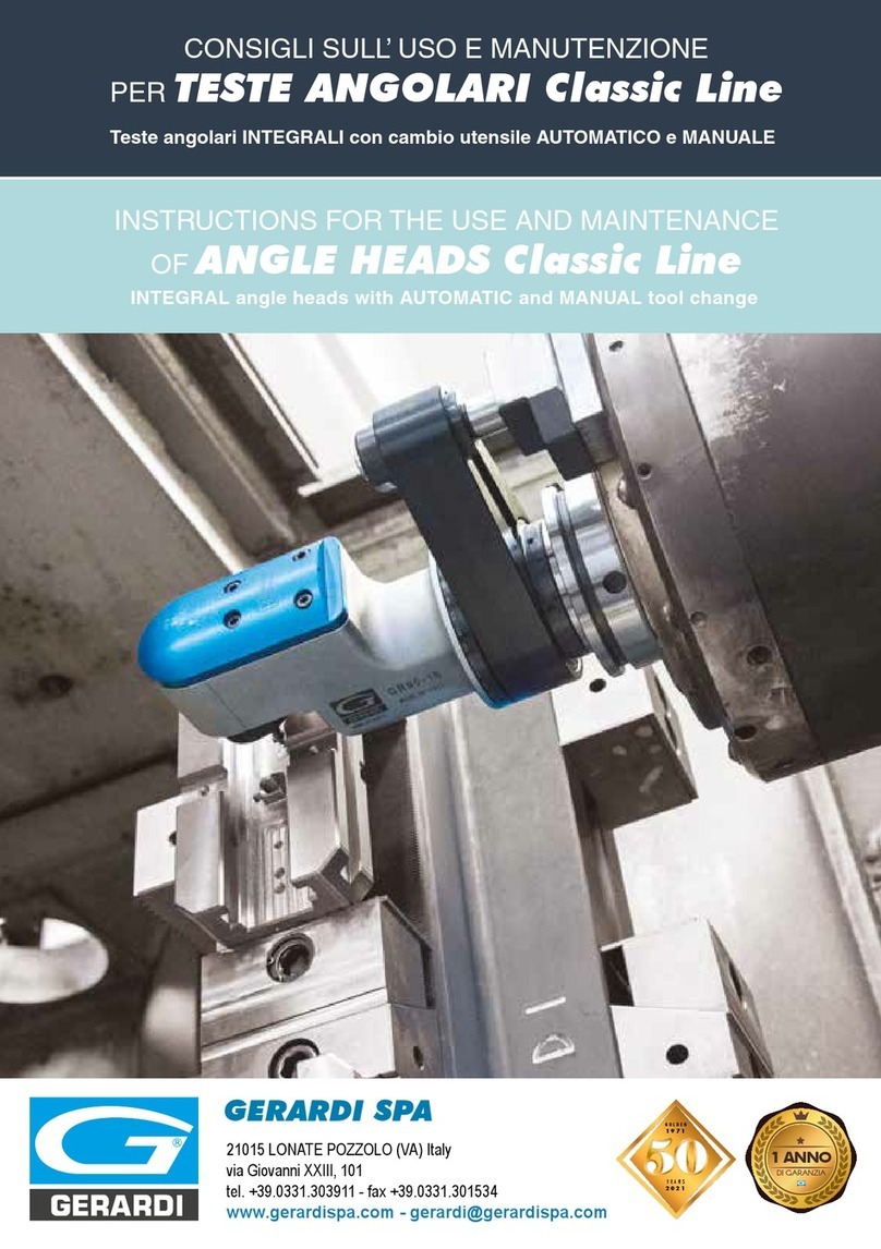 gerardi Classic Line Instructions for the use and maintenance