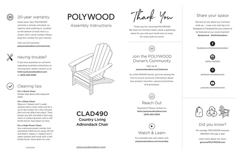 Polywood CLAD490 User manual