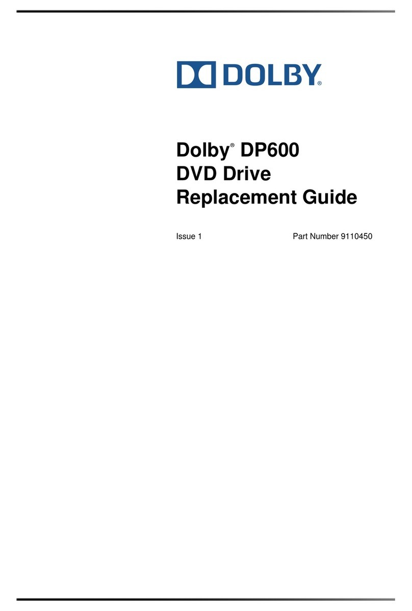 Dolby Laboratories Program Optimizer DP600 Parts list manual
