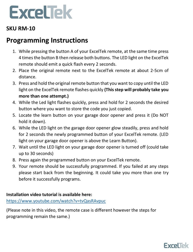 ExcelTek RM-10 instructions