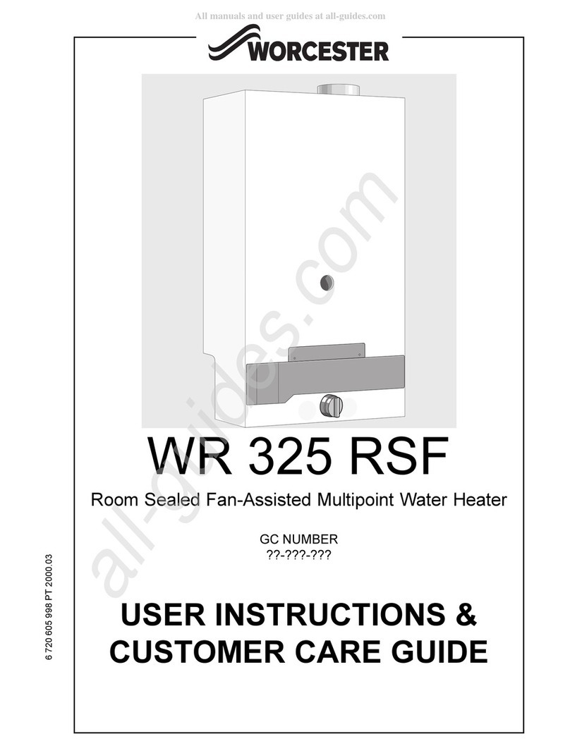 Worcester WR 325 RSF User instructions & customer care guide