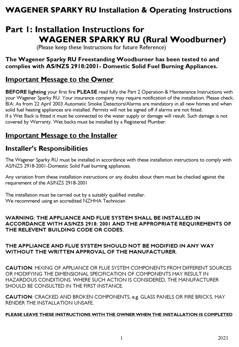 Wagener Sparky RU Installation & operating instructions Wagener Sparky RU Installation & operating instructions