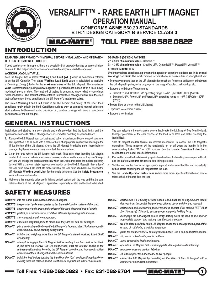 IMI Mag-Mate Versalift VL0275 Operation manual