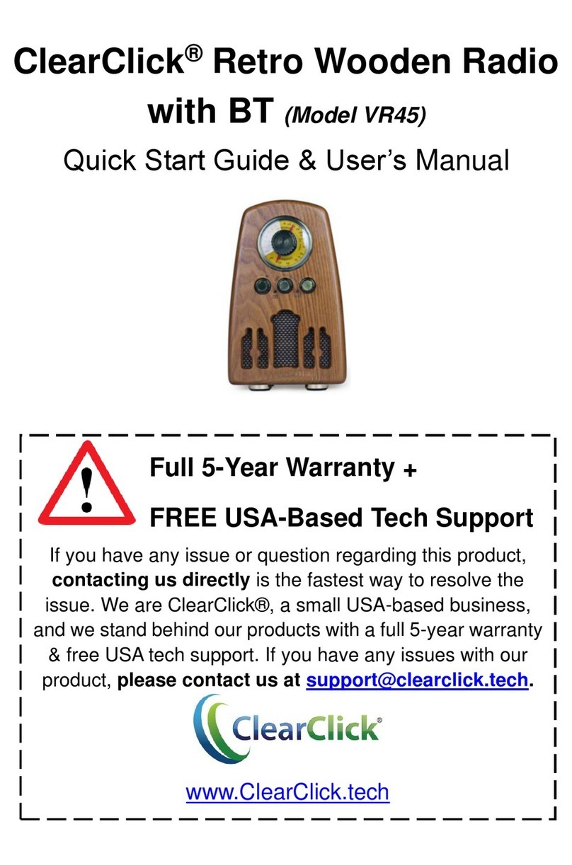 ClearClick VR45 Quick start guide & user manual ClearClick VR45 Quick start guide & user manual