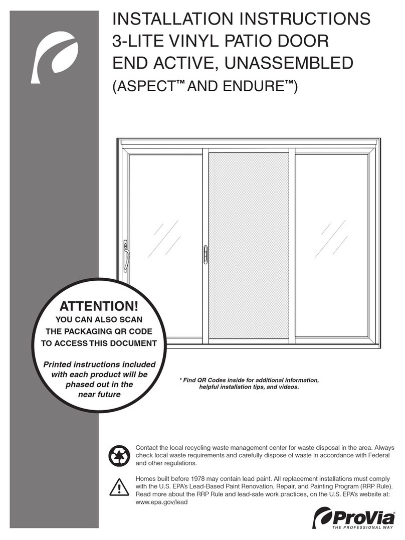 Provia ASPECT installation instructions Provia ASPECT installation instructions