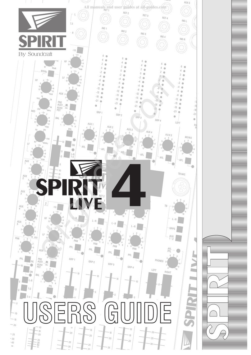 SoundCraft Spirit Live 4 User manual SoundCraft Spirit Live 4 User manual