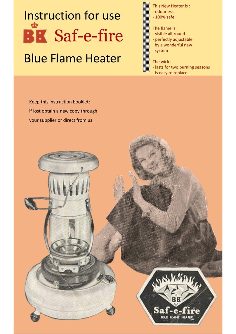 B+K precision Saf-e-fire Blue Flame Instructions for use