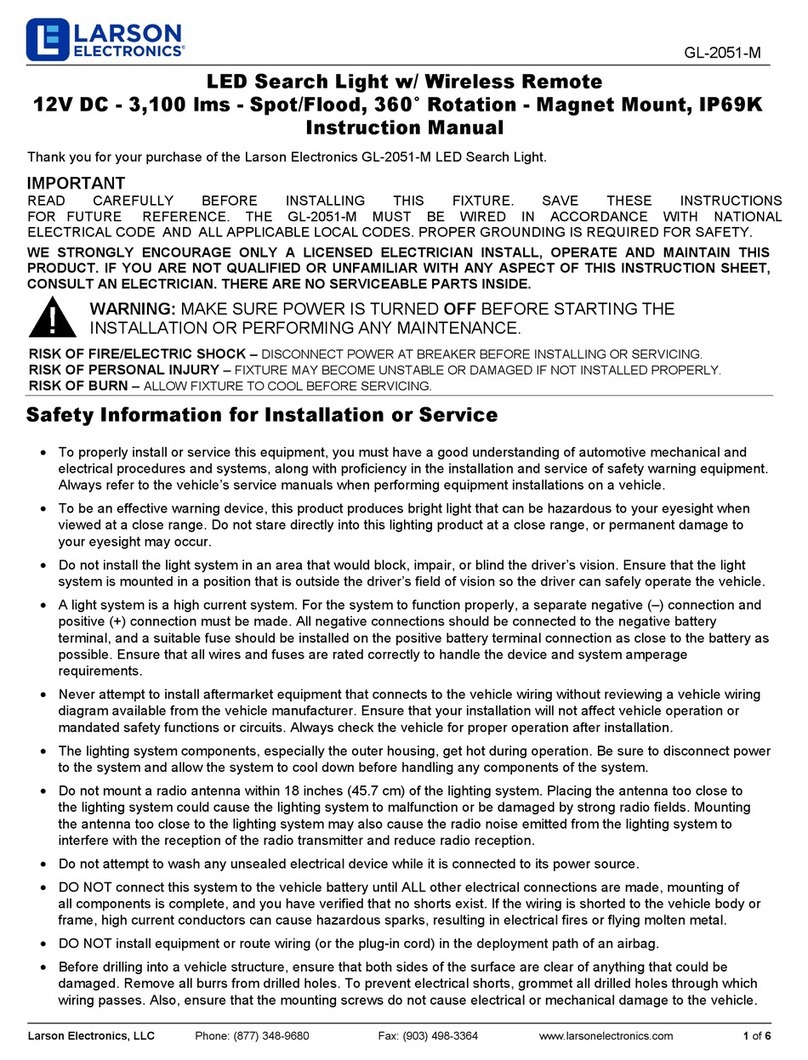 Larson Electronics GL-2051-M User manual