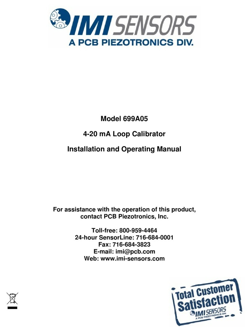 PCB Piezotronics IMI SENSORS 699A05 User manual