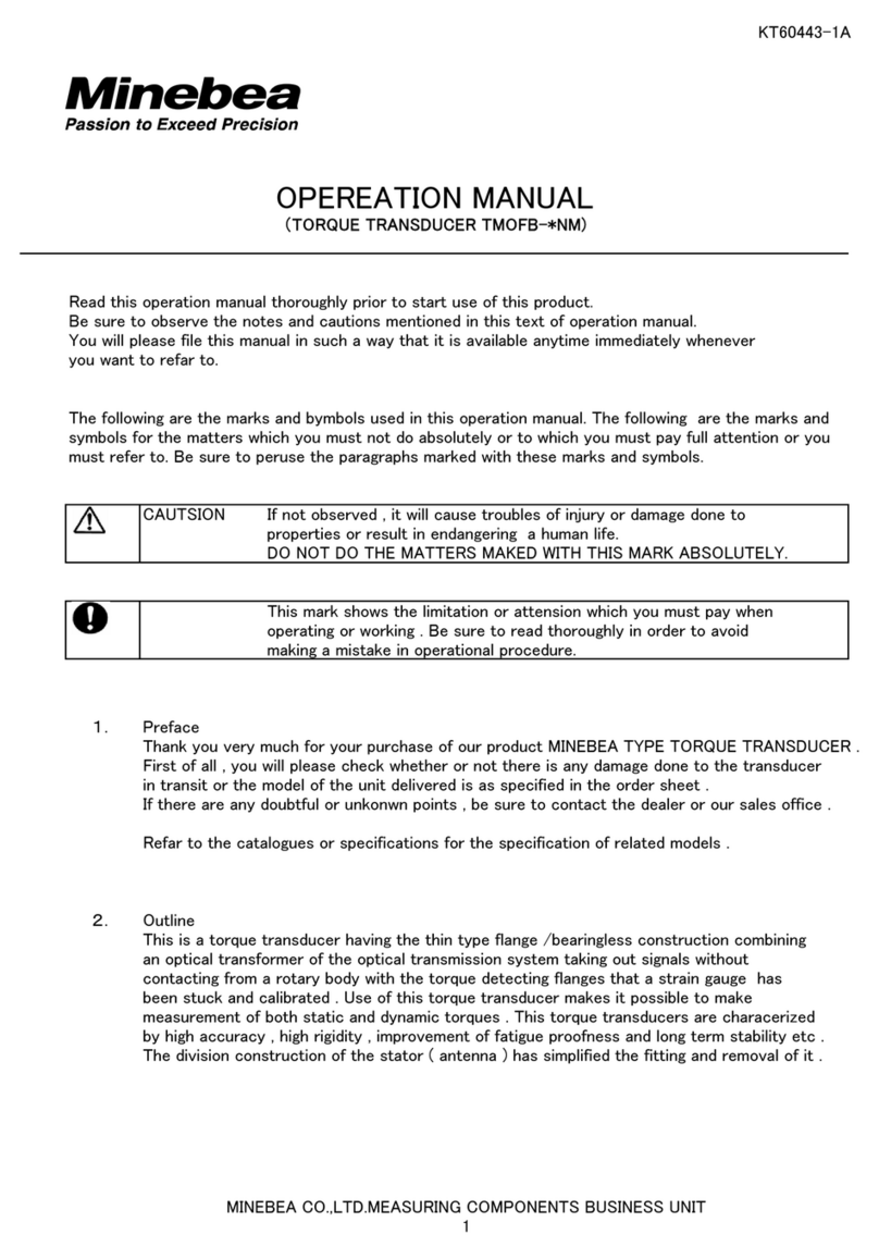 Minebea TWOFB-NM Series User manual