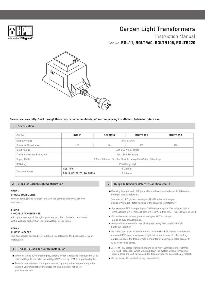 LEGRAND HPM RGL11 User manual