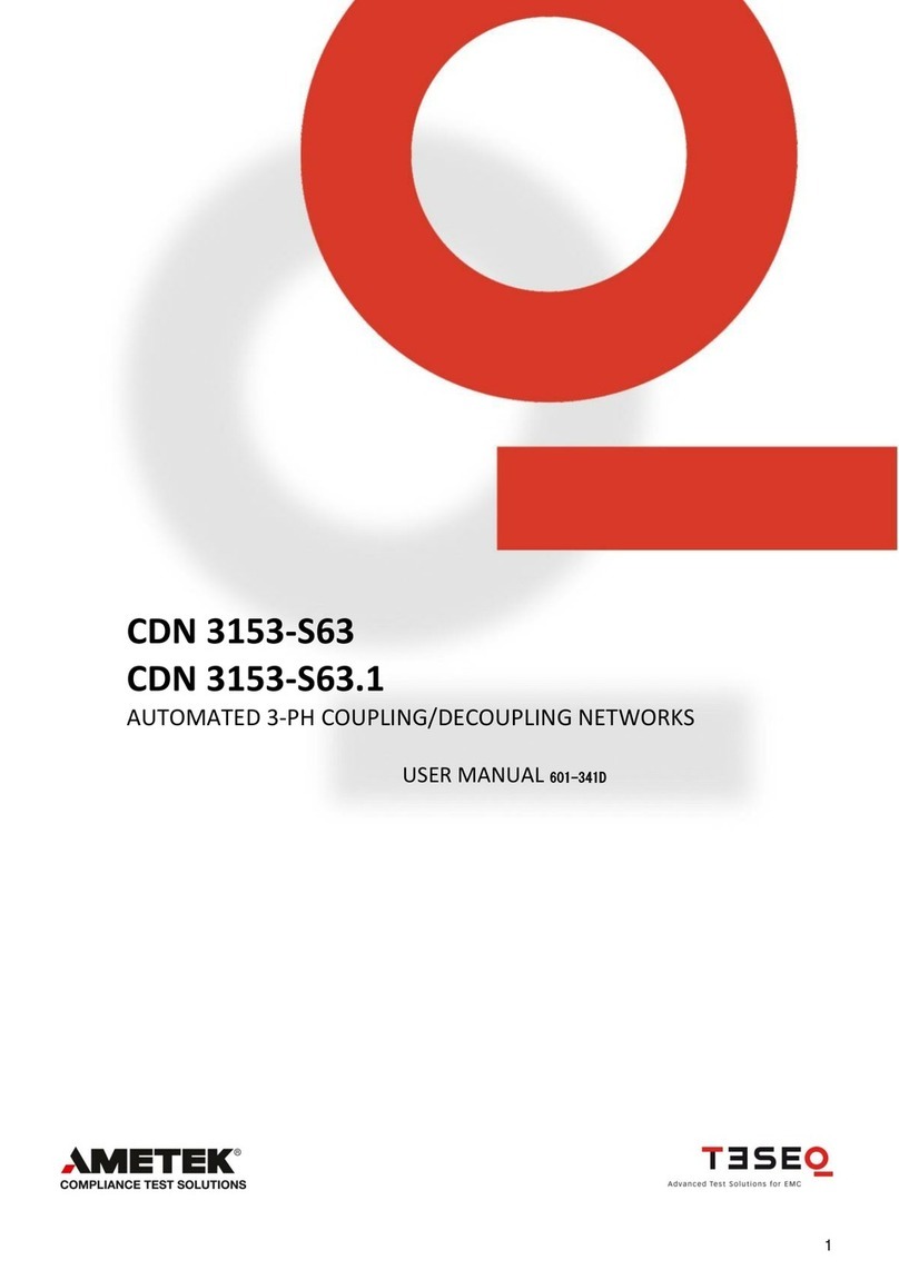 Ametek Teseq CDN 3153-S63 User manual