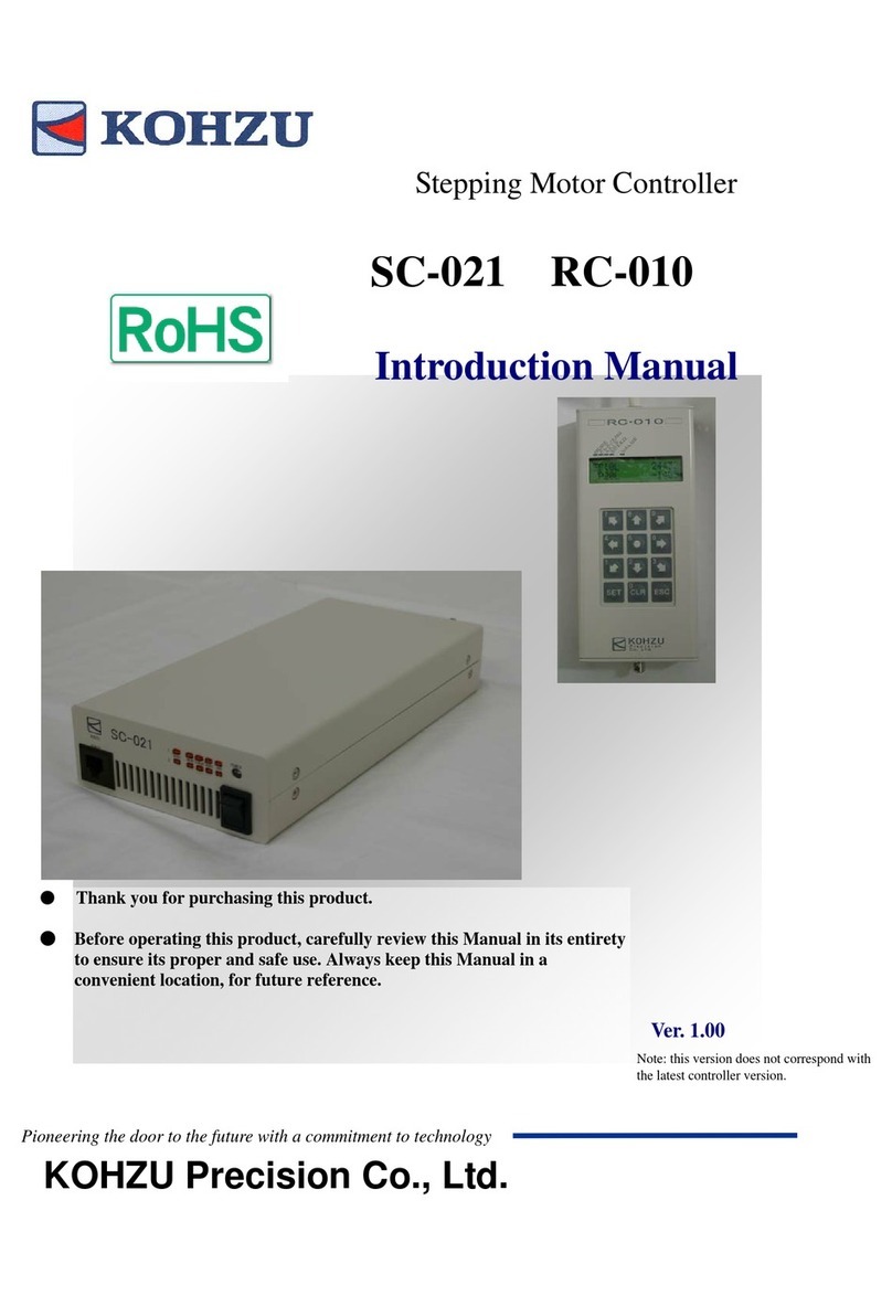 Kohzu Precision SC-021 User manual