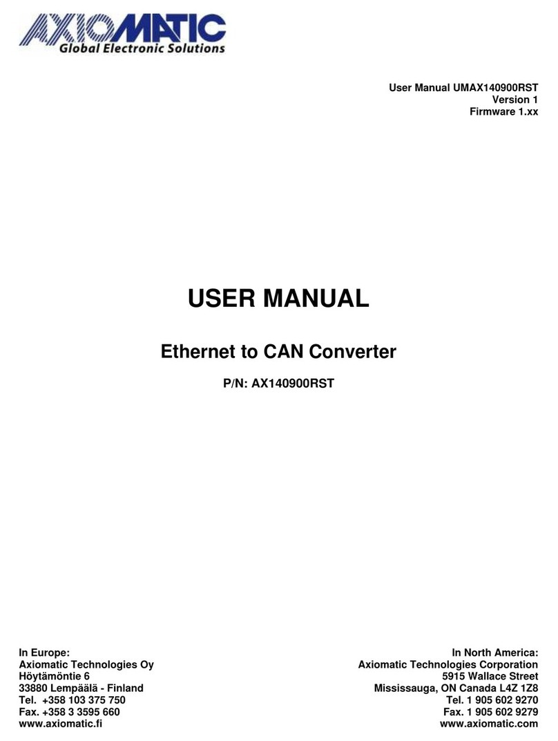 AXIOMATIC AX140900RST user manual