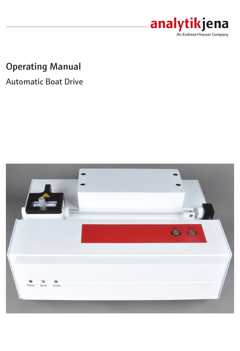 Endress+Hauser Analytik Jena Automatic Boat Drive User manual