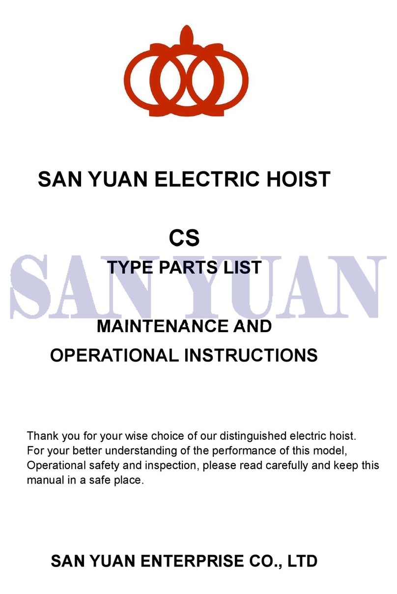 sanyuan CS Maintenance and operational instructions