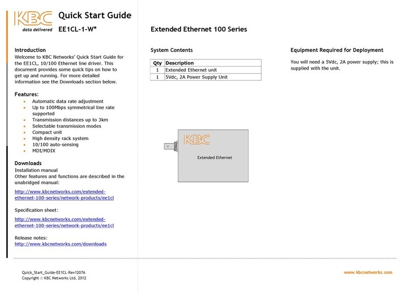 KBC EE1CL-1-W Series User manual