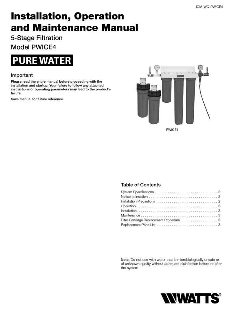 Watts PURE WATER PWICE4 User manual