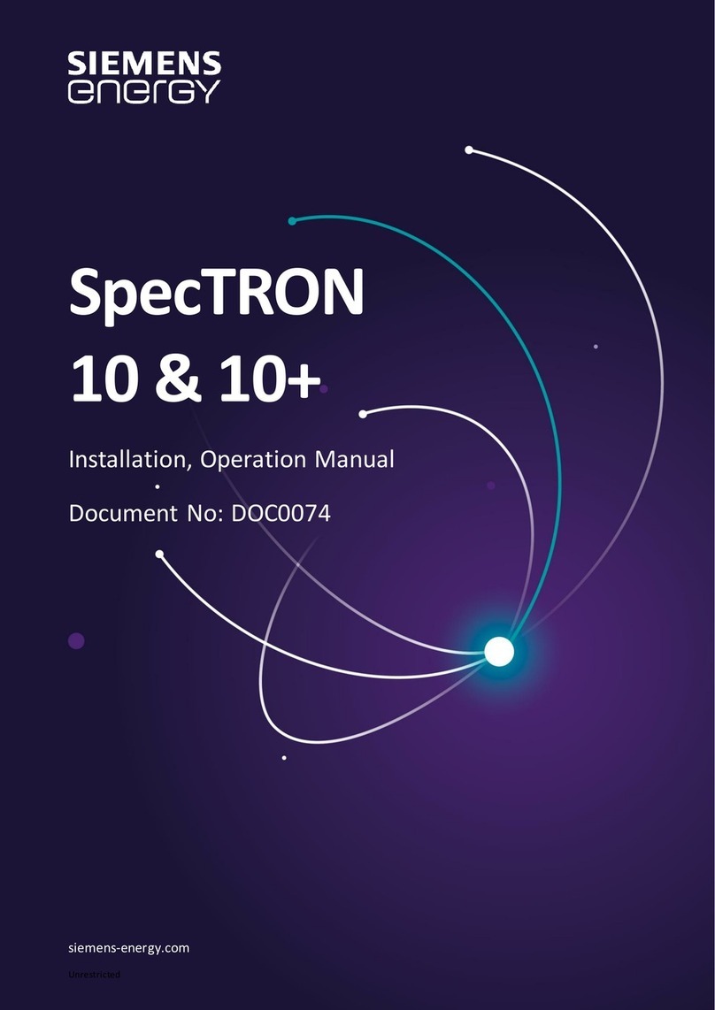 Siemens Energy SpecTRON 10 Installation & operation manual