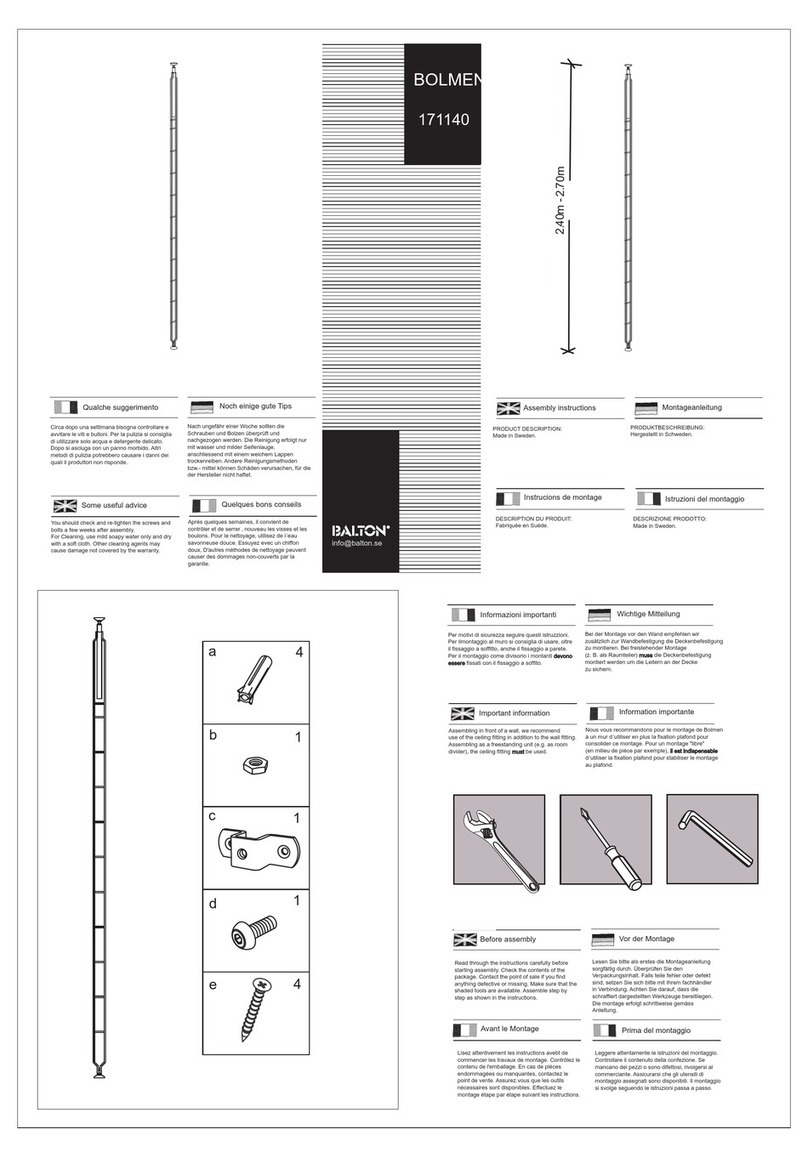 BALTON BOLMEN 171140 Assembly instructions BALTON BOLMEN 171140 Assembly instructions